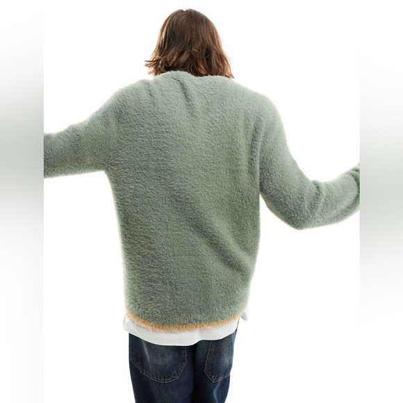Asos Design Knitted Fluffy Crew Neck Sweater - Men’s Size 2XL - Picture 3 of 13